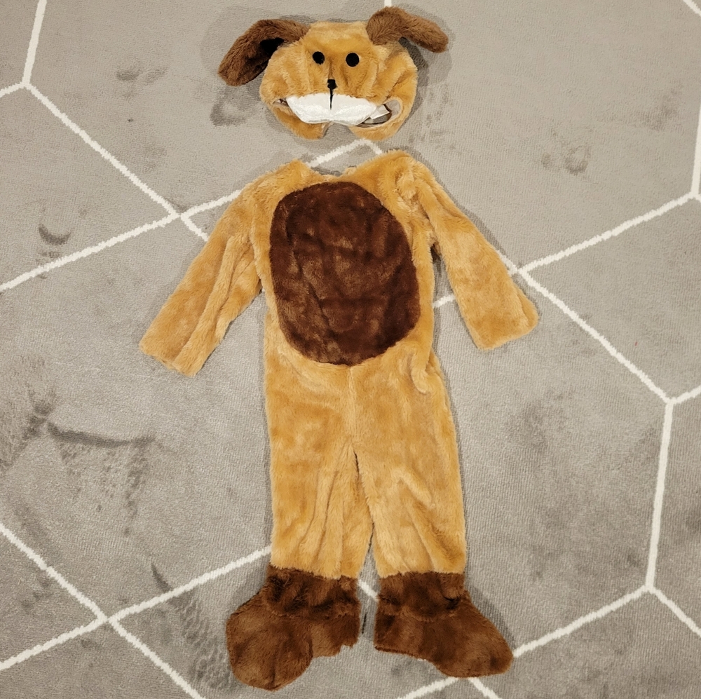 Dog costume for Halloween 2-4t wear over pajamas and shoes, Doug from Up